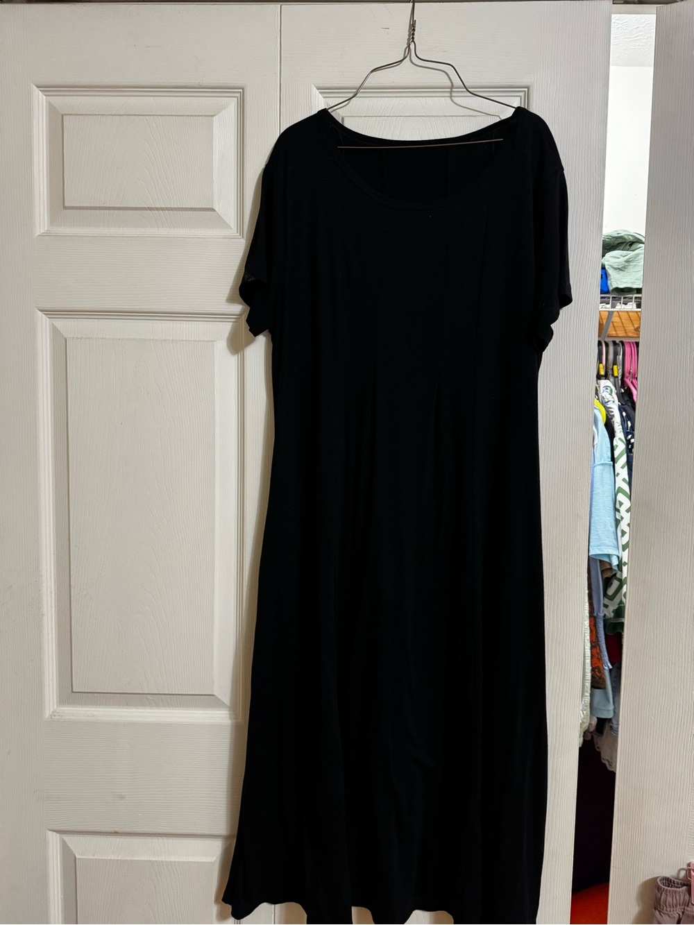 Women’s Black Scoop Neck A-Line Dress